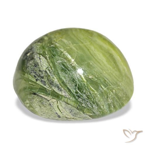 Opal Gemstone in 17 x 17 mm (calibrated) Size for Sale, Opal Stone in Earth Green Color