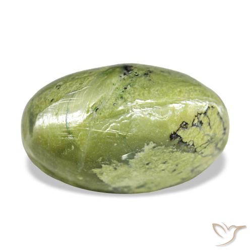 7.14 ct Green Opal Gemstone, Opal Gem in Oval Cabochon Shape for Sale.