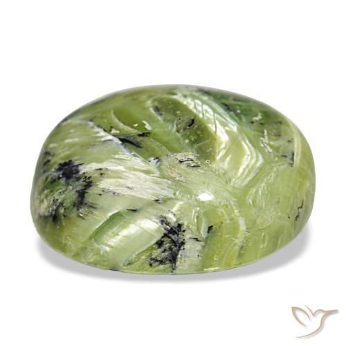 Opal Gemstone in 19 x 16.4 mm Size for Sale, Opal Stone in Yellowish Green Color