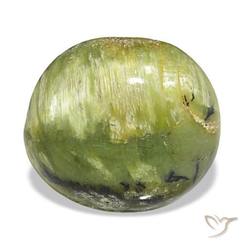 5.75 ct Green Opal Gemstone, Opal Gem in Oval Cabochon Shape for Sale.