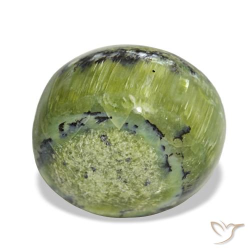 6.61 ct Green Opal Gemstone, Opal Gem in Oval Cabochon Shape for Sale.