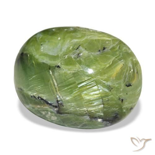 14.55 ct Green Opal Stone, Natural Opal in Oval Cabochon Shape for Sale