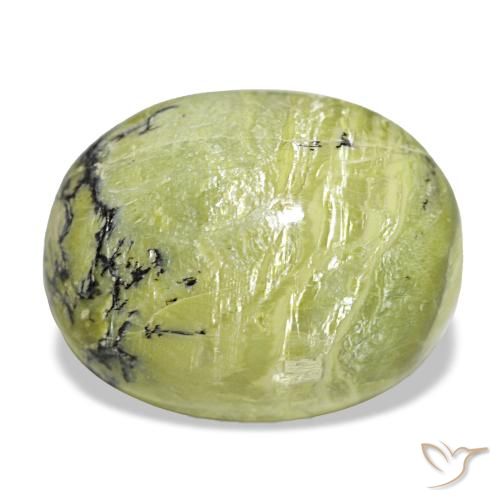 19.72 ct Green Opal Gemstone, Opal Gem in Oval Cabochon Shape for Sale.