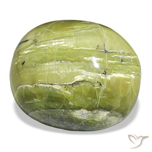 38.88 ct Green Opal Stone, Natural Opal in Oval Cabochon Shape for Sale