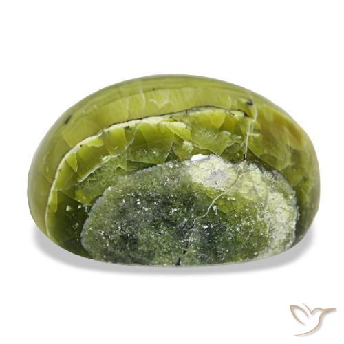 Opal Gemstone in 25.1 x 20.8 mm Size for Sale, Opal Stone in Yellowish Green Color