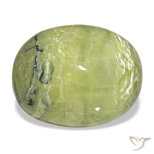 14.90 ct Green Opal Gemstone, Opal Gem in Oval Cabochon Shape for Sale.