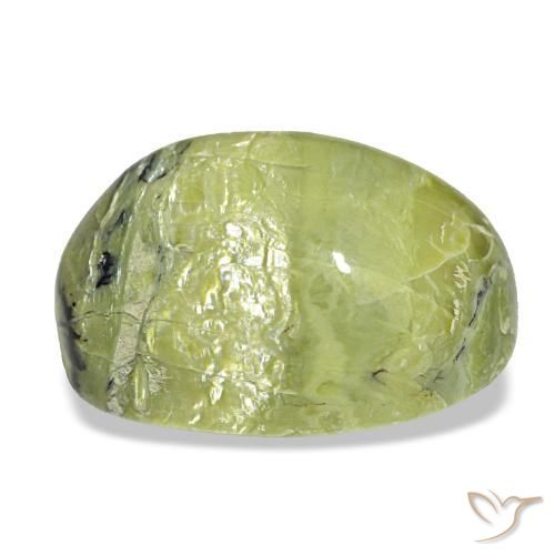 Opal Gemstone in 18.4 x 14.5 mm Size for Sale, Opal Stone in Warm Green Color