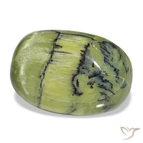 21.84 ct Green Opal Stone, Natural Opal in Oval Cabochon Shape for Sale
