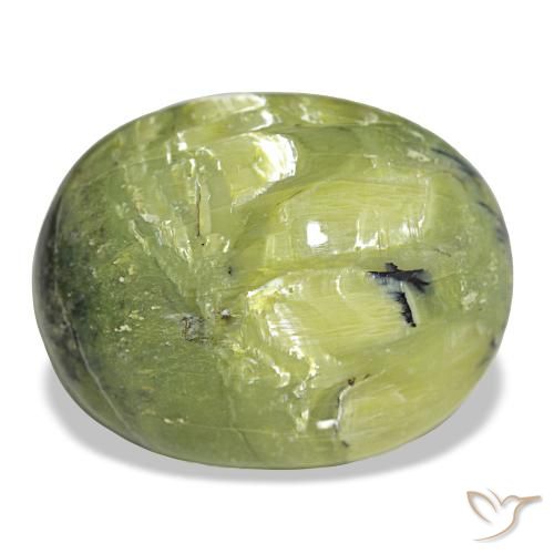 21.92 ct Green Opal Gemstone, Opal Gem in Oval Cabochon Shape for Sale.