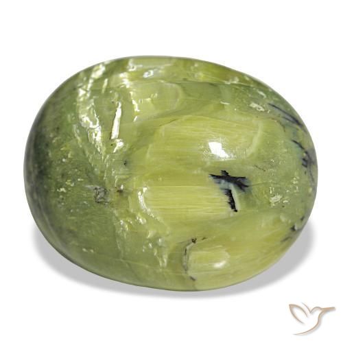 21.92 ct Green Opal Stone, Natural Opal in Oval Cabochon Shape for Sale