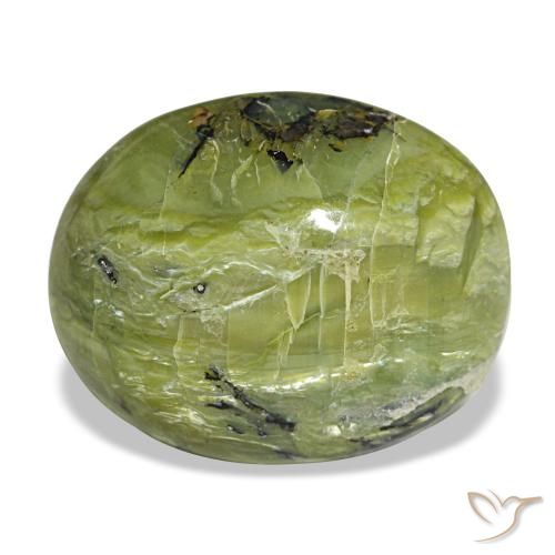 11.26 ct Green Opal Gemstone, Opal Gem in Oval Cabochon Shape for Sale.