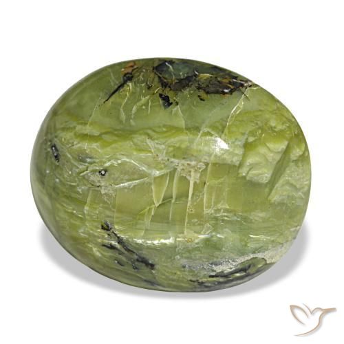 11.26 ct Green Opal Stone, Natural Opal in Oval Cabochon Shape for Sale