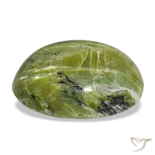 Opal Gemstone in 17.7 x 14.4 mm Size for Sale, Opal Stone in Medium Green Color