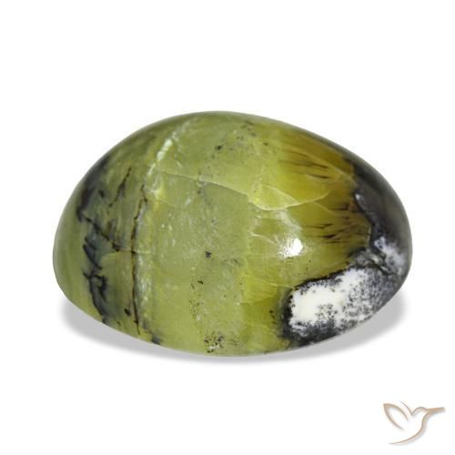 Opal Gemstone in 14.8 x 13.1 mm Size for Sale, Opal Stone in Warm Green Color