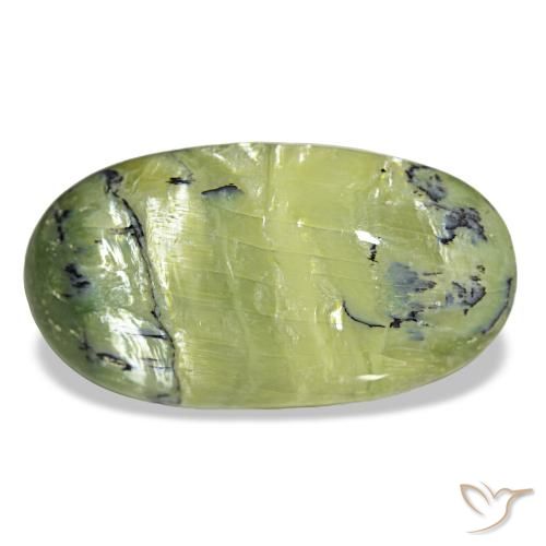 15.49 ct Green Opal Gemstone, Opal Gem in Oval Cabochon Shape for Sale.