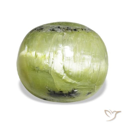 3.75 ct Green Opal Gemstone, Opal Gem in Oval Cabochon Shape for Sale.