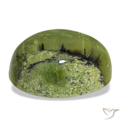 Opal Gemstone in 15.1 x 11 mm Size for Sale, Opal Stone in Medium Green Color