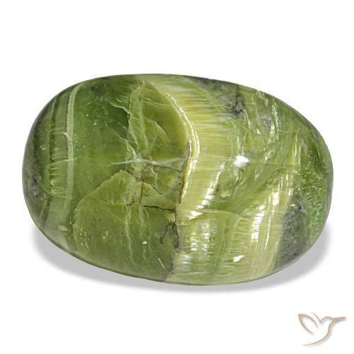 16.99 ct Green Opal Stone, Natural Opal in Oval Cabochon Shape for Sale
