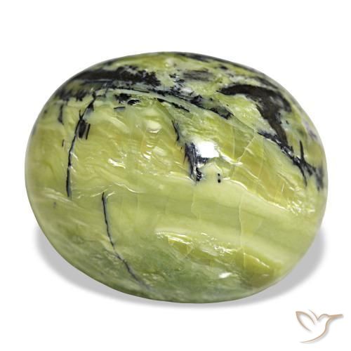 24.01 ct Green Opal Stone, Natural Opal in Oval Cabochon Shape for Sale