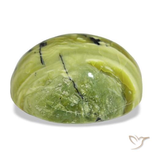Opal Gemstone in 21.5 x 17.5 mm Size for Sale, Opal Stone in Warm Green Color