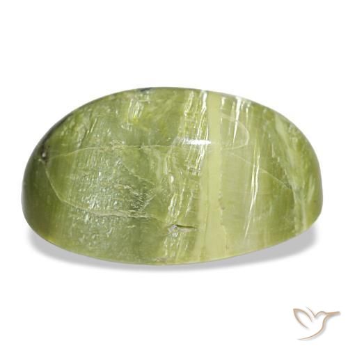 Opal Gemstone in 17.4 x 10.9 mm Size for Sale, Opal Stone in Yellowish Green Color