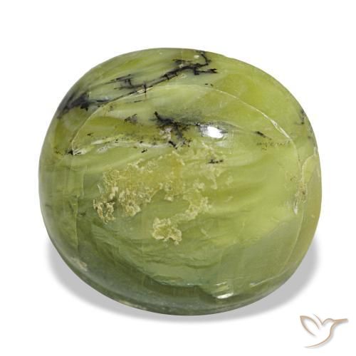 6.63 ct Green Opal Stone, Natural Opal in Oval Cabochon Shape for Sale