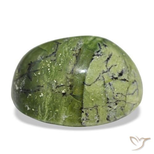 Opal Gemstone in 16.3 x 13.7 mm Size for Sale, Opal Stone in Yellowish Green Color