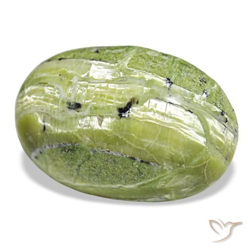 21.88 ct Green Opal Stone, Natural Opal in Oval Cabochon Shape for Sale