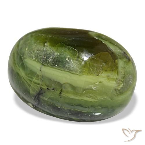 27.34 ct Green Opal Stone, Natural Opal in Oval Cabochon Shape for Sale