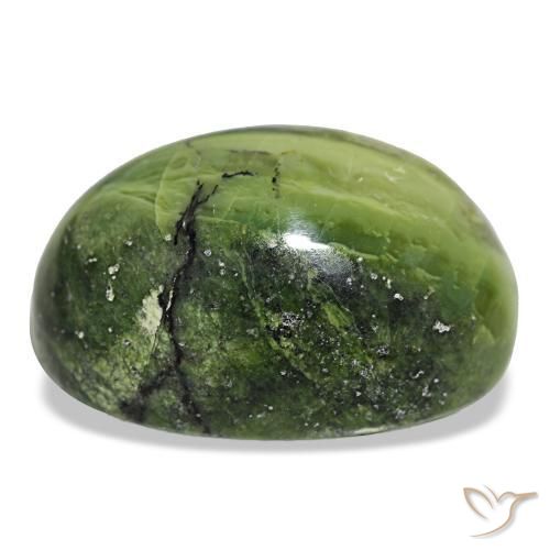 Opal Gemstone in 22.5 x 15.5 mm Size for Sale, Opal Stone in Warm Green Color