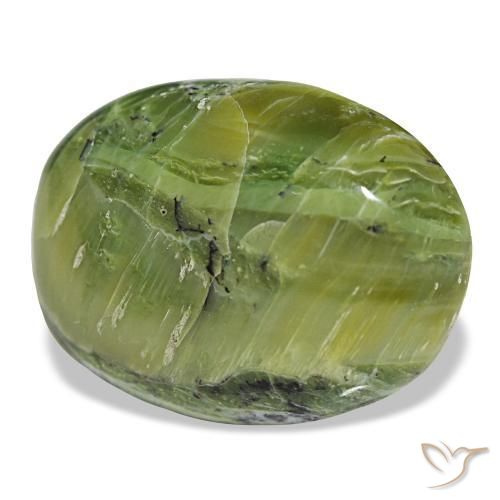 14.58 ct Green Opal Stone, Natural Opal in Oval Cabochon Shape for Sale