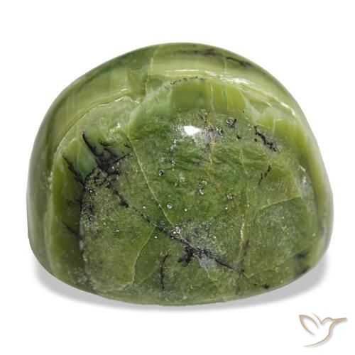 Opal Gemstone in 21.5 x 18 mm Size for Sale, Opal Stone in Earth Green Color