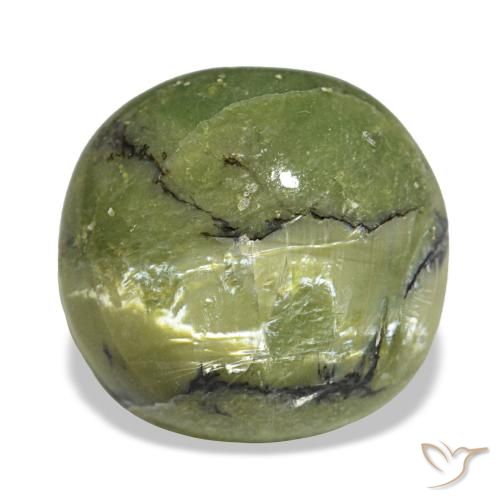 3.00 ct Green Opal Gemstone, Opal Gem in Cushion Cabochon Shape for Sale.