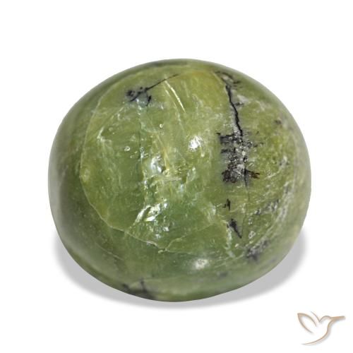 4.99 ct Green Opal Gemstone, Opal Gem in Oval Cabochon Shape for Sale.