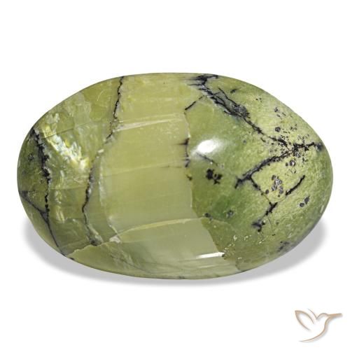 10.18 ct Green Opal Gemstone, Opal Gem in Oval Cabochon Shape for Sale.