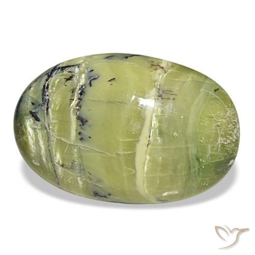 7.08 ct Green Opal Stone, Natural Opal in Oval Cabochon Shape for Sale