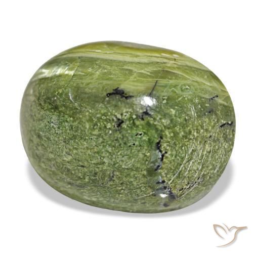 12.06 ct Green Opal Stone, Natural Opal in Oval Cabochon Shape for Sale