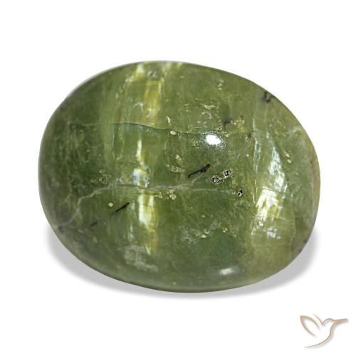 3.42 ct Green Opal Stone, Natural Opal in Oval Cabochon Shape for Sale