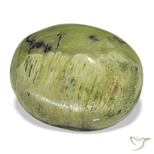 8.06 ct Green Opal Stone, Natural Opal in Oval Cabochon Shape for Sale