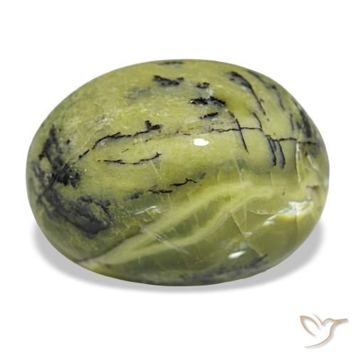 5.74 ct Green Opal Gemstone, Opal Gem in Oval Cabochon Shape for Sale.