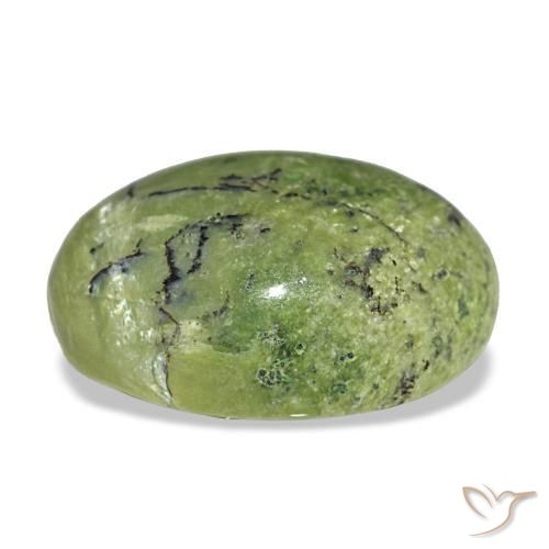 Opal Gemstone in 15.1 x 11.3 mm Size for Sale, Opal Stone in Yellowish Green Color