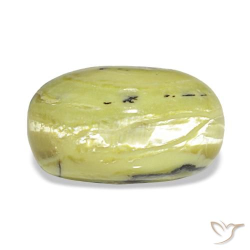 3.73 ct Green Opal Gemstone, Opal Gem in Oval Cabochon Shape for Sale.
