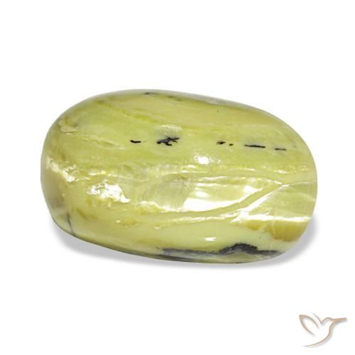 3.73 ct Green Opal Stone, Natural Opal in Oval Cabochon Shape for Sale