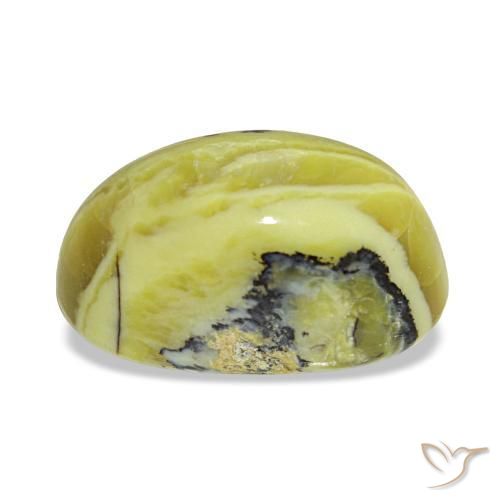 Opal Gemstone in 12.4 x 7.5 mm Size for Sale, Opal Stone in Warm Green Color