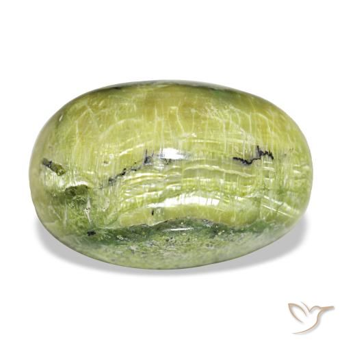 12.02 ct Green Opal Gemstone, Opal Gem in Oval Cabochon Shape for Sale.