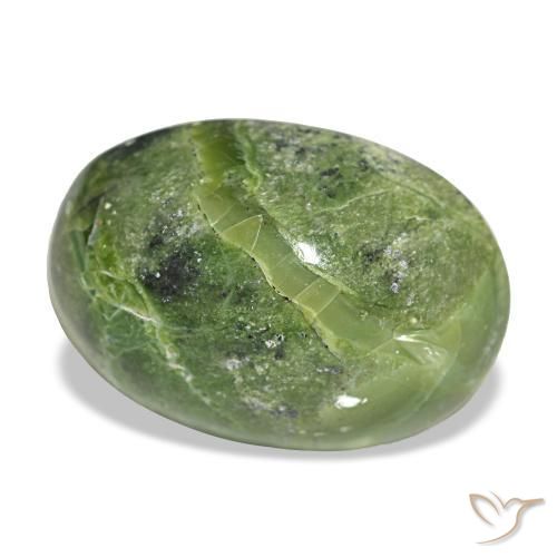 9.74 ct Green Opal Stone, Natural Opal in Oval Cabochon Shape for Sale
