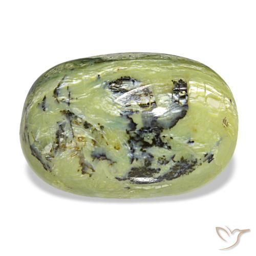 9.57 ct Green Opal Gemstone, Opal Gem in Oval Cabochon Shape for Sale.