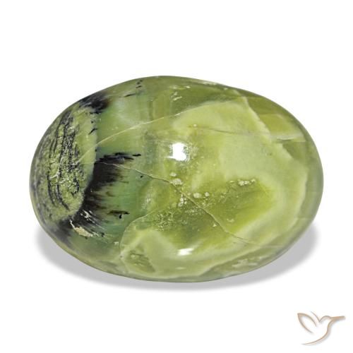 8.39 ct Green Opal Gemstone, Opal Gem in Oval Cabochon Shape for Sale.