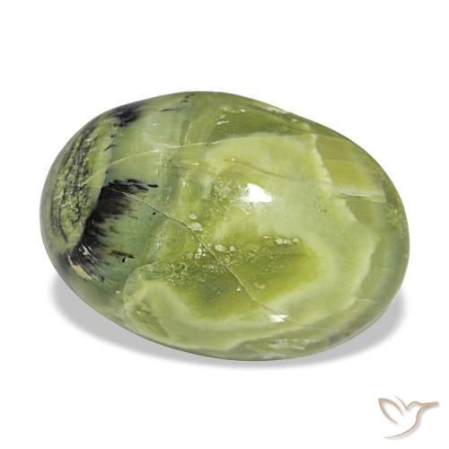 8.39 ct Green Opal Stone, Natural Opal in Oval Cabochon Shape for Sale