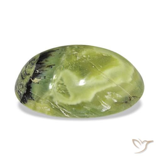 Opal Gemstone in 17.2 x 12.1 mm Size for Sale, Opal Stone in Warm Green Color
